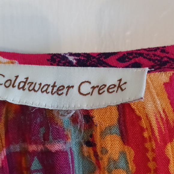 Coldwater Creek Orange Red Sleeveless Sundress - Picture 2 of 7